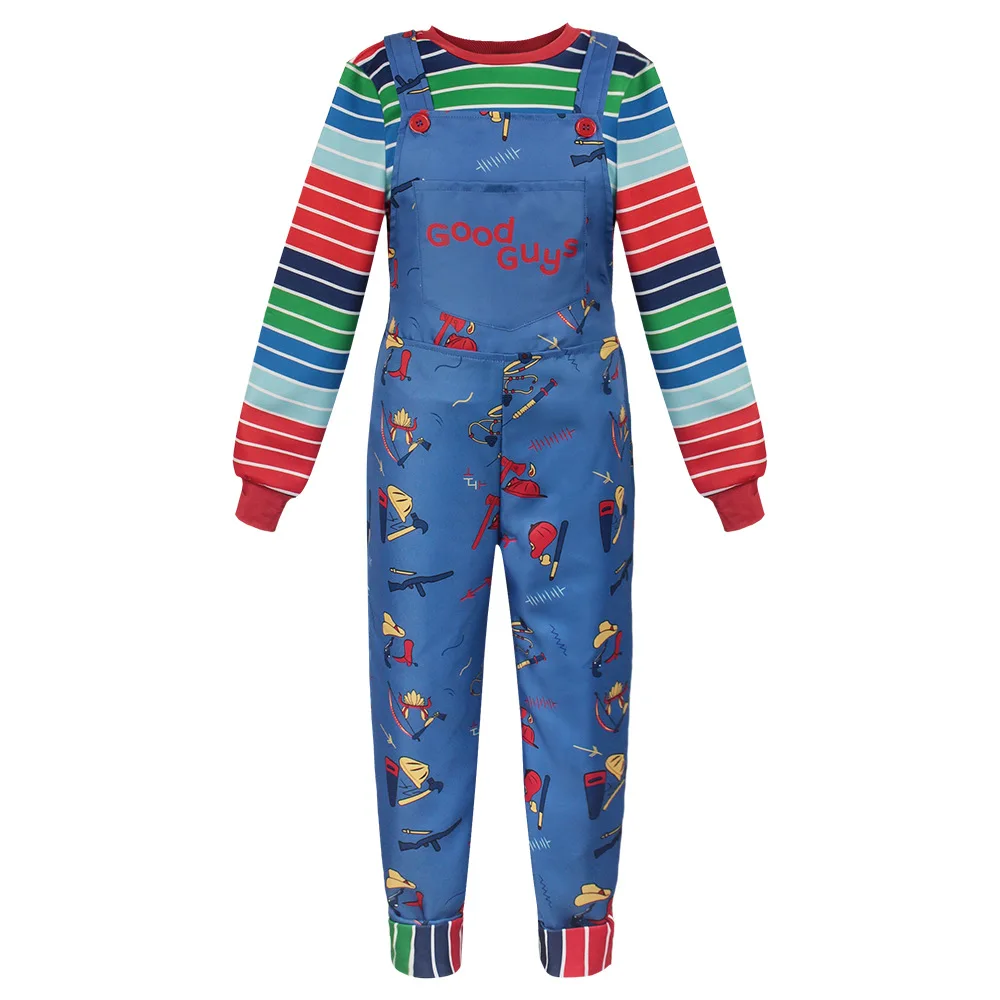 Party Games For Adults And Kids - 2025 Chucky Cosplay Costume Shirt Pants
