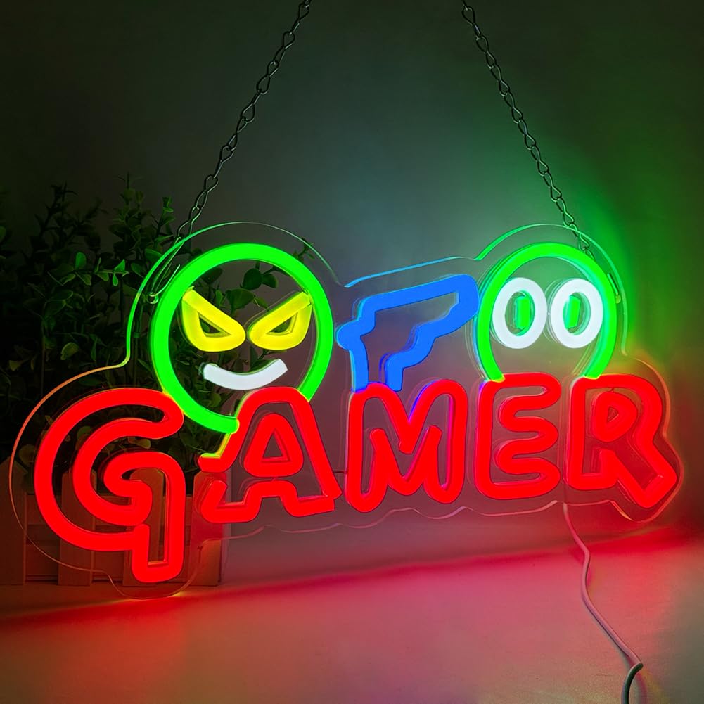 Gamer Neon Sign LED Wall Light - Party Games For Christmas recension och pris