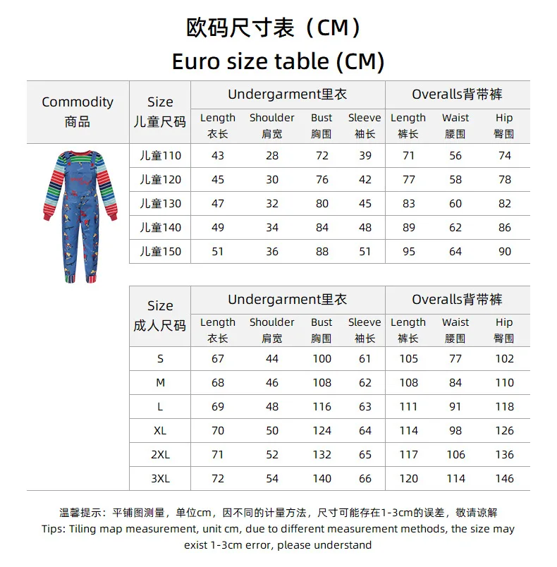 2025 Chucky Cosplay Costume Sh - Party Games For Adults And Kids recension och pris