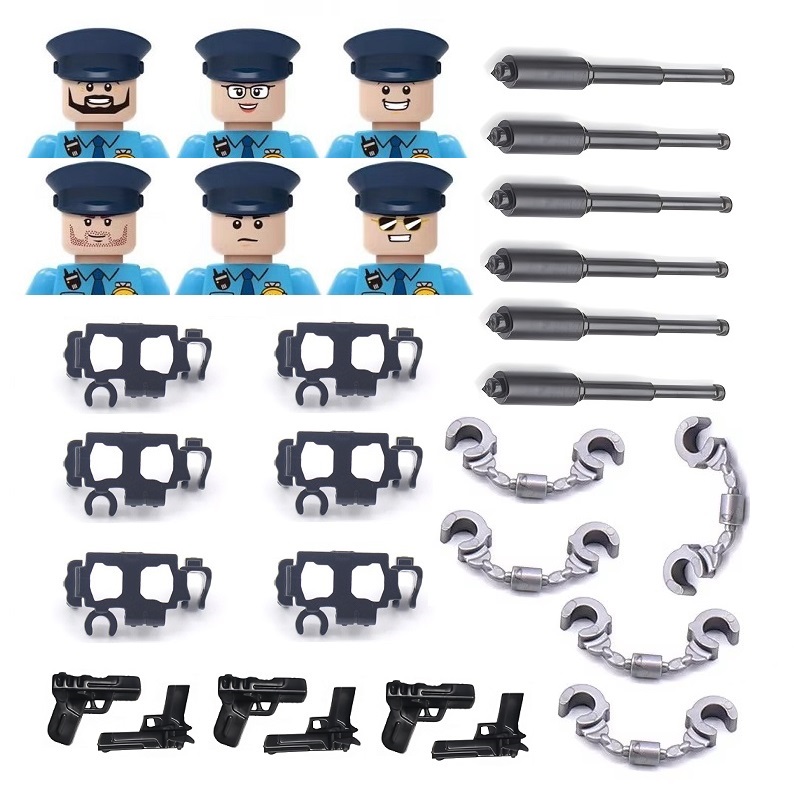 6PCS/SET US City Police Handcu - Lego Set Creator recension och pris