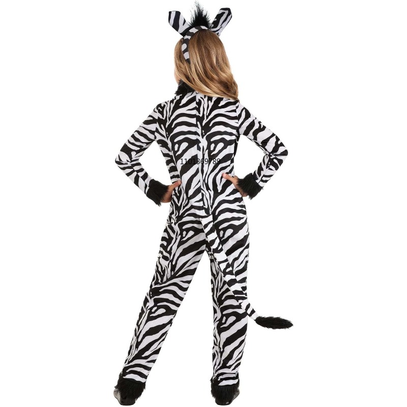 Girls Zebra Costume with Headb - Zoo Party Games recension och pris