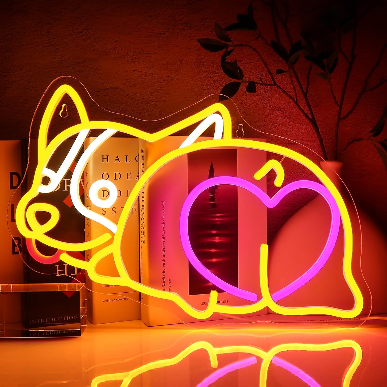 Corgie Dog Neon Sign USB Power - Zoo Party Games recension och pris